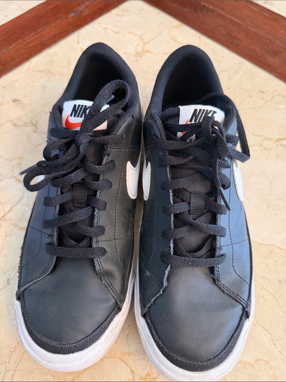 Nike Boy’s Black & White Low-Top Sneakers
